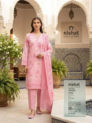 Nishat Premium Viscous 3Ps Unstitched Suit