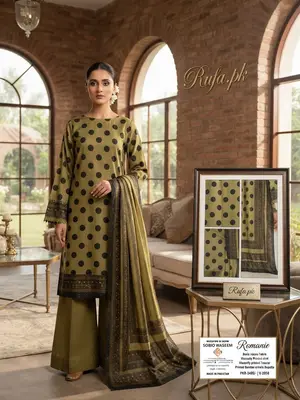 Doria Viscose fabric 3Ps Unstitch Suits By Sobia Waseem