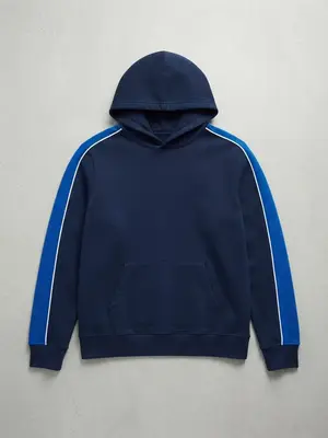 Ellesse Heritage Contrast Stripe Sleeve Hoodie - Dark Navy Blue