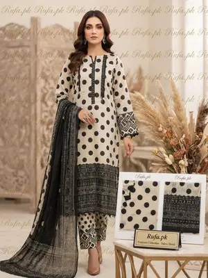 Doria Viscose fabric 3Ps Unstitch Suits By Sobia Waseem