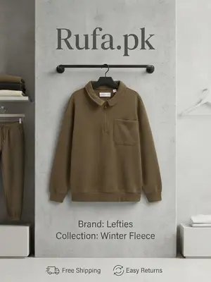 Lefties Kids' Half-Zip Fleece Pullover with Pocket | Premium Winter Wear – Rufa.pk