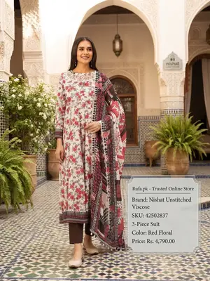 Nishat Premium Viscous 3Ps Unstitched Suit