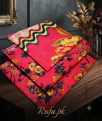 Allover Printed Premium Lawn 3Ps Suit