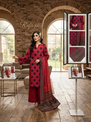Doria Viscose fabric 3Ps Unstitch Suits By Sobia Waseem
