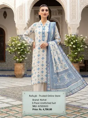 Nishat Premium Viscous 3Ps Unstitched Suit